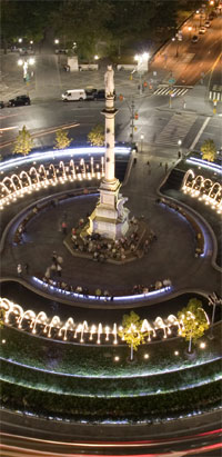 Coulmbus Circle, New York, designed by Olin Partnership. Photo by David Graham